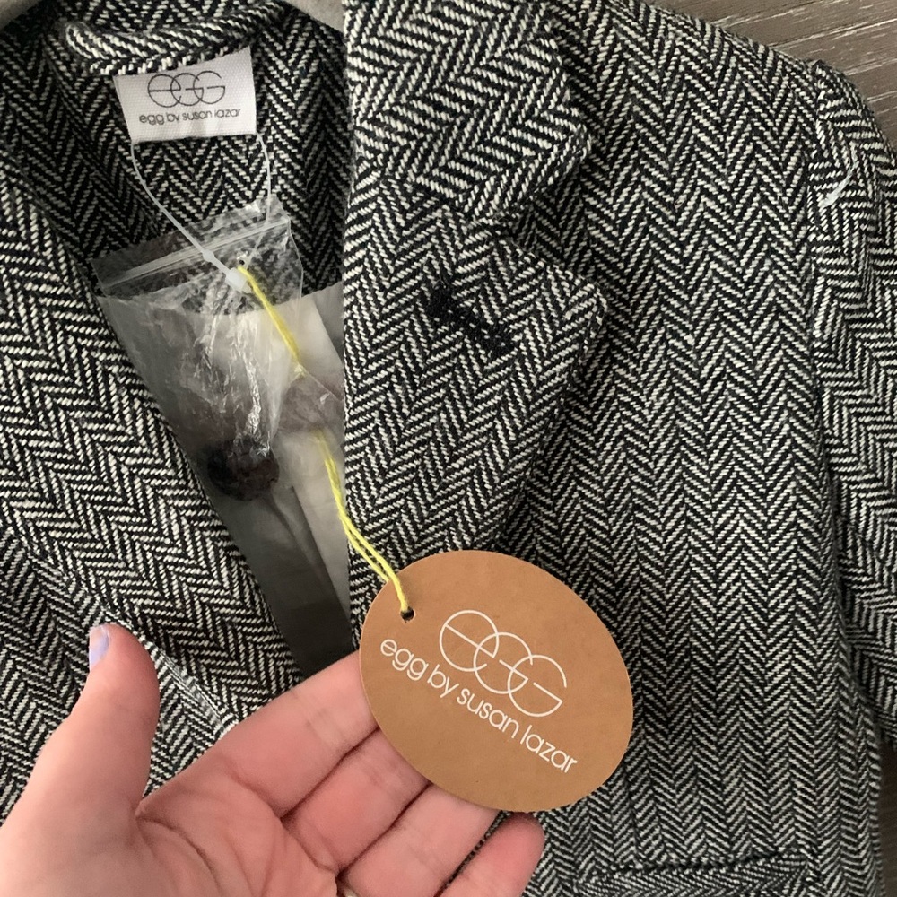 Egg by Susan lazar boys corduroy blazer black and white